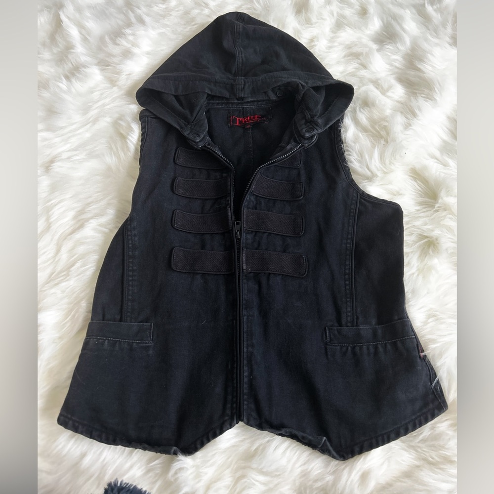 Tripp NYC jean hooded  vest size medium